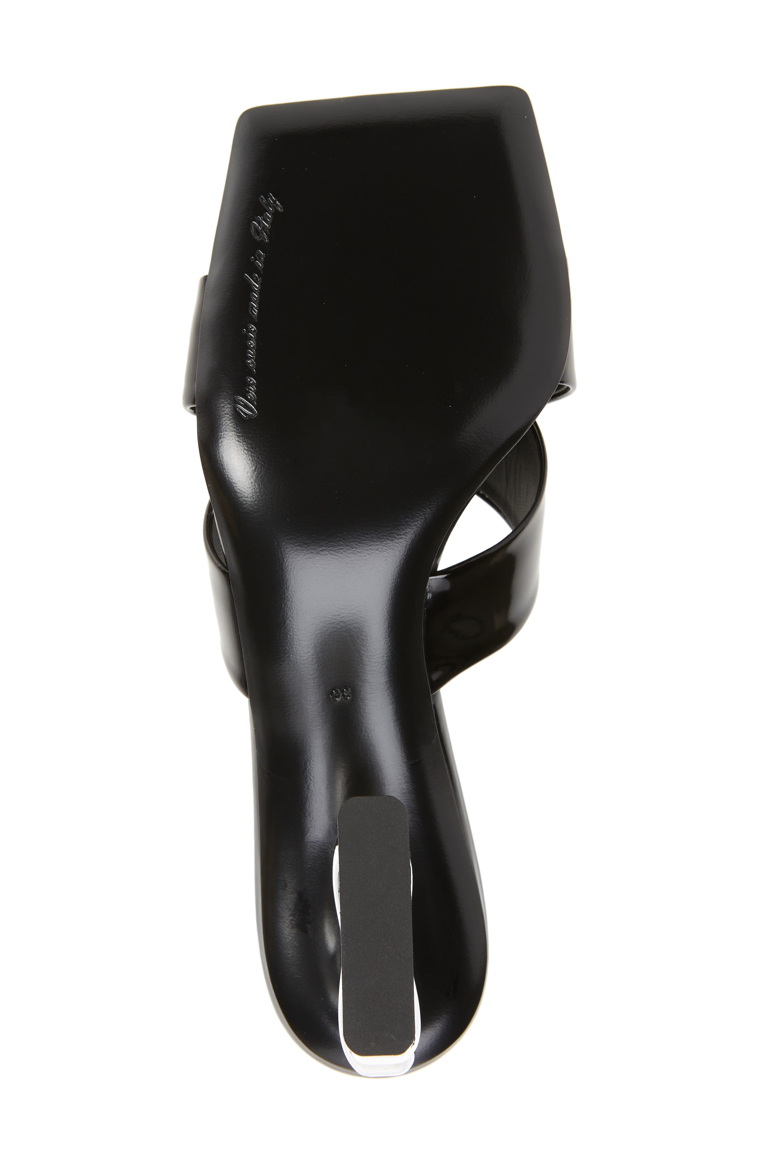 Dolce&Gabbana Logo Heel Slide Sandal, Alternate, color, 