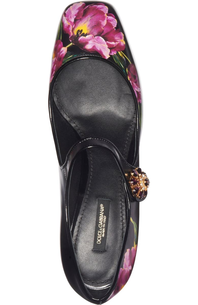 Dolce&Gabbana Floral Print Mary Jane Pump, Alternate, color,