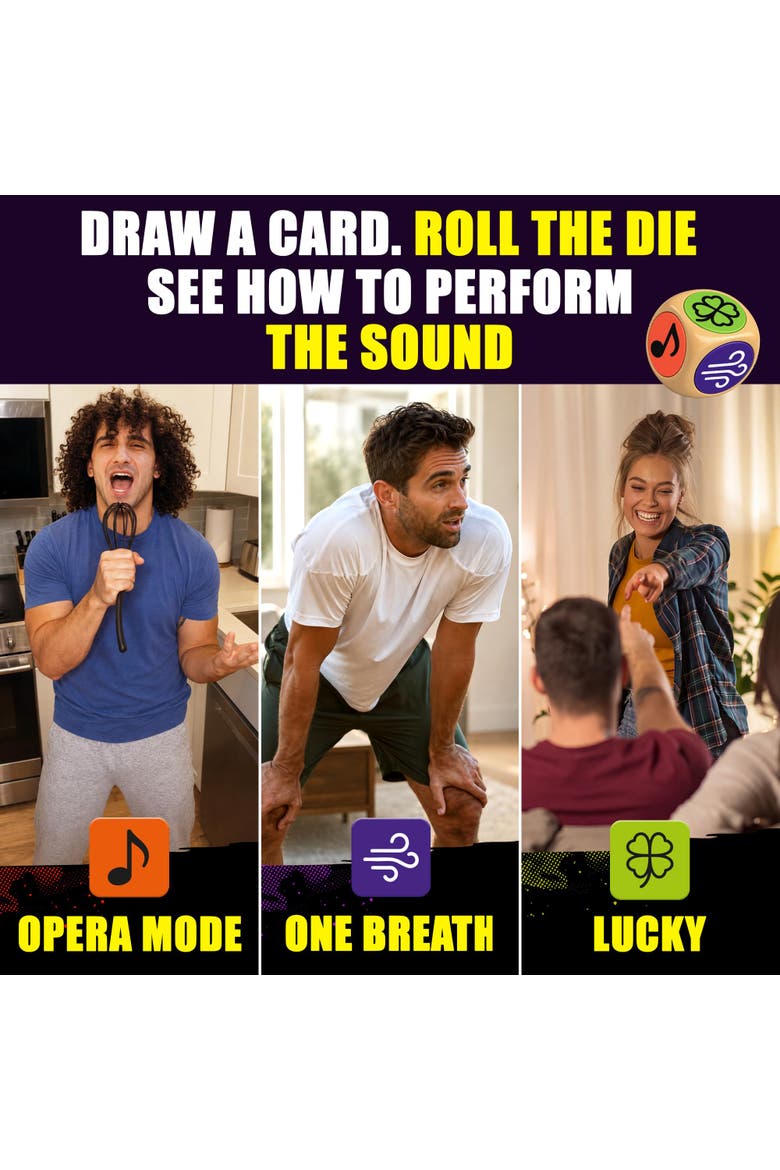 Party Card Game for Adults & Teens - Sound Guessing Game with 330 Challenges, Alternate, color, Multicolor