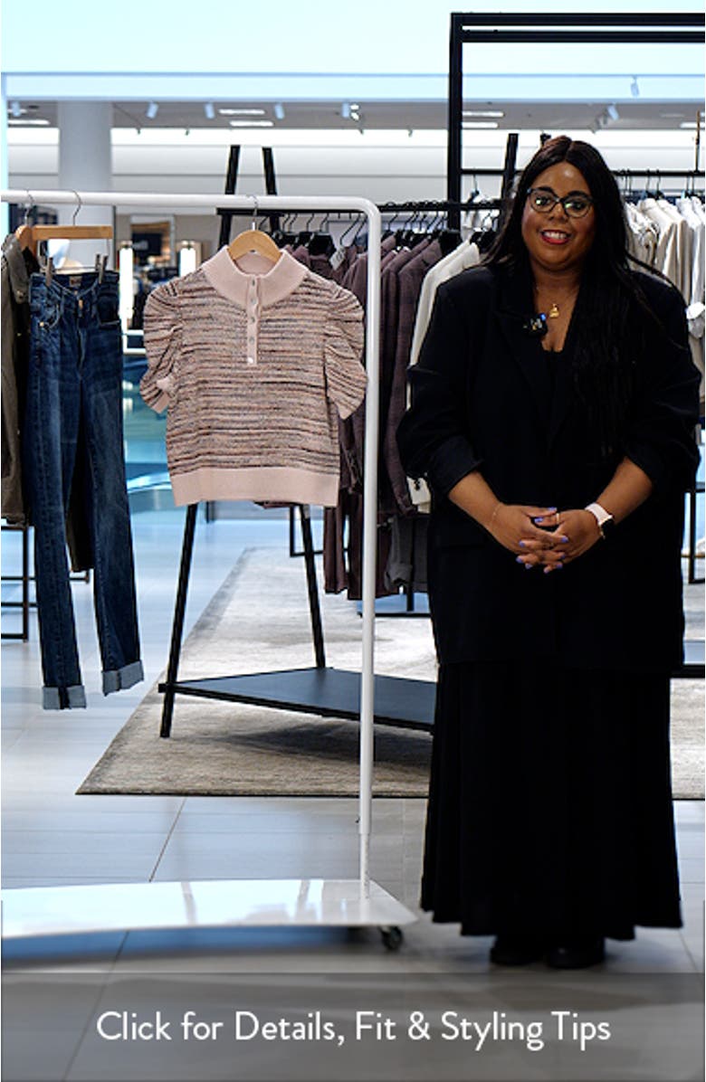 Shelby Stripes Ombré Cotton Polo Sweater, sales video thumbnail