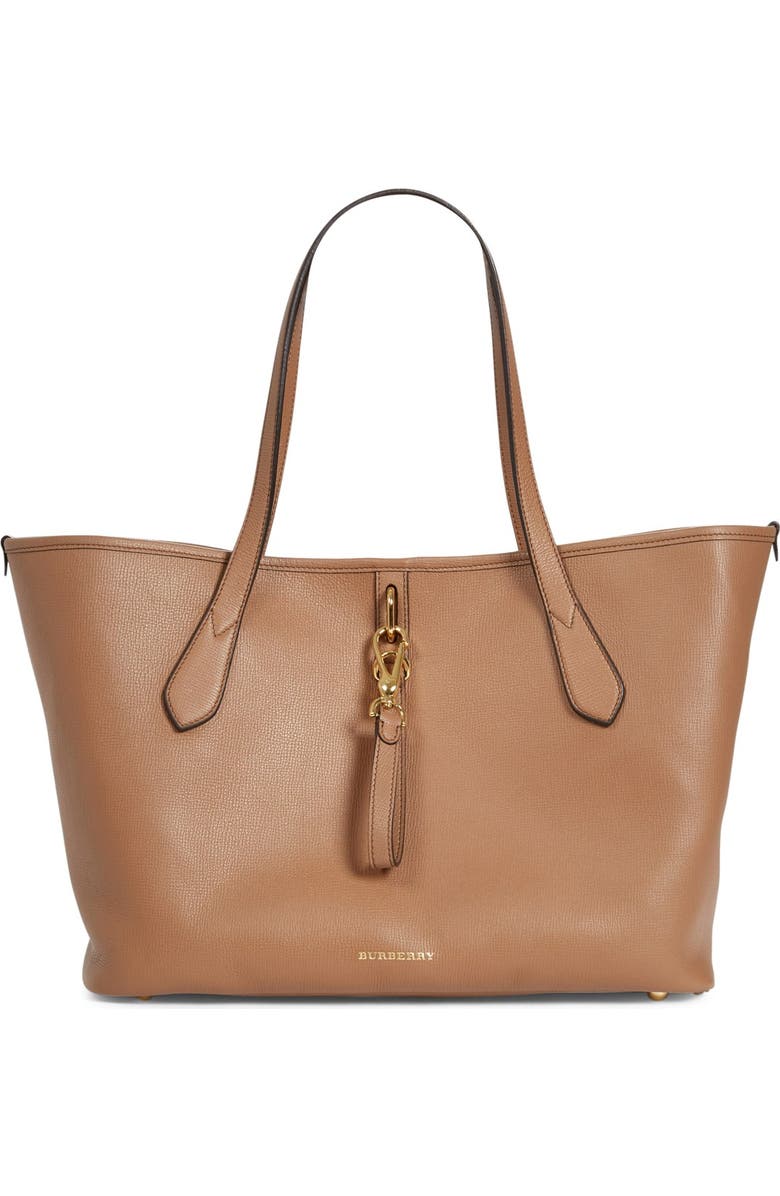 Burberry 'Medium Honeybrook' Leather Tote, Main, color,