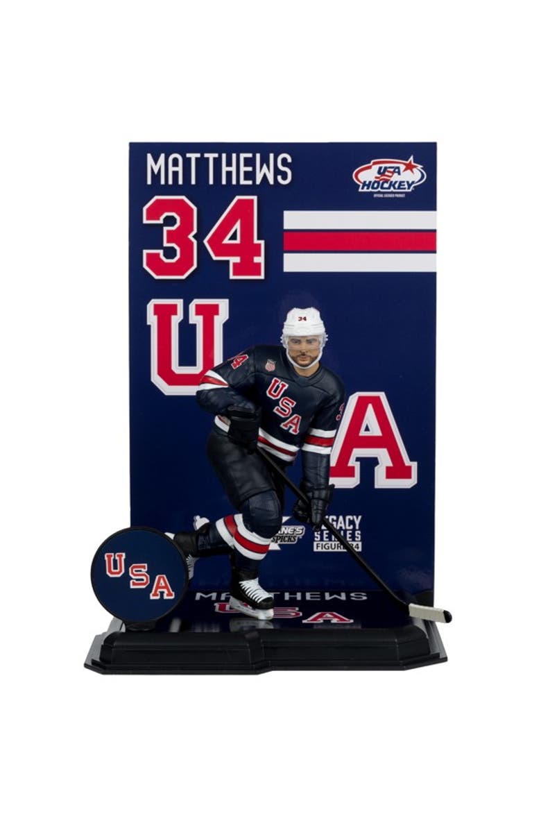 McFarlane Auston Matthews (USA Hockey) Olympics 7" Posed Figure McFarlane's SportsPicks, Main, color, Multi-Color