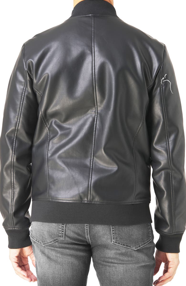 Slate & Stone Faux Leather Bomber Jacket, Alternate, color,