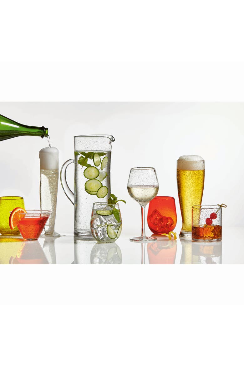 Bubble Tall Wine Glass Clear Drinkware for Everyday Use, Alternate, color, Clear