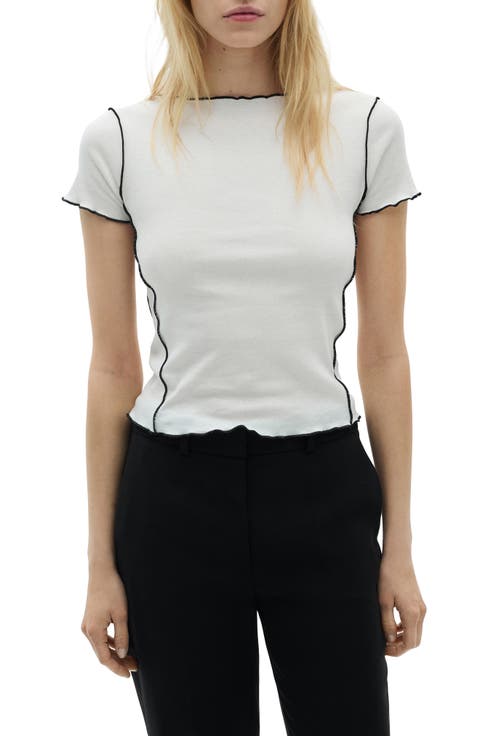 Curlita Lettuce Edge Cotton T-Shirt