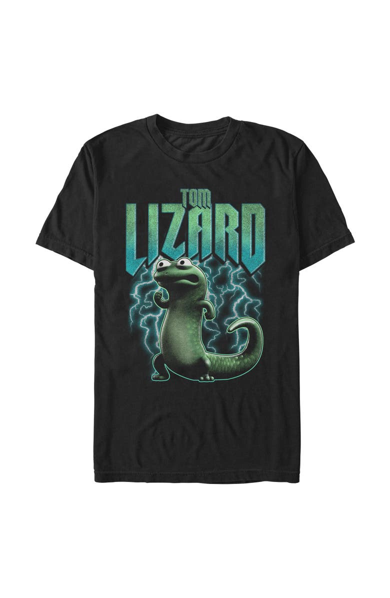 Hoppers Men's Hoppers Tom Lizard Electrifying Pose  Graphic T-Shirt, Main, color, Black
