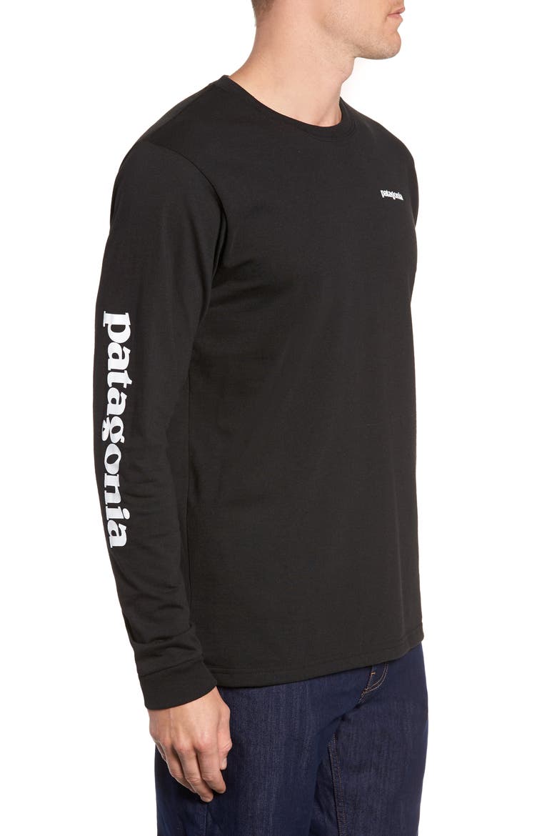 Long Sleeve Logo T-Shirt, Alternate, color, BLACK