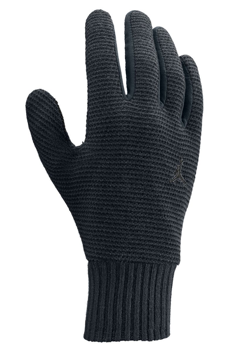 Jordan Airy Knit Touchscreen Gloves, Alternate, color, Off Noir/Black