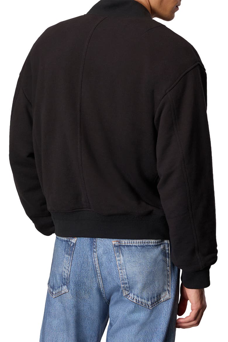 Manston Cotton Blend Bomber Jacket, Alternate, color, BLACK
