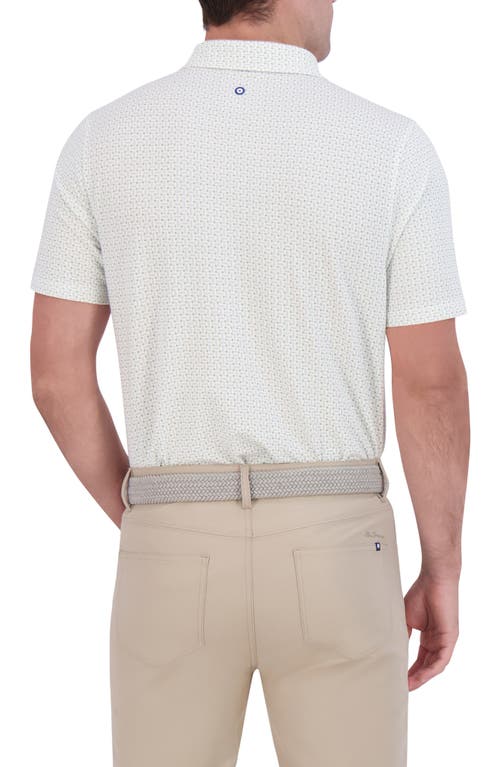 Ben Sherman Split Spot Tech Jersey Golf Polo In White