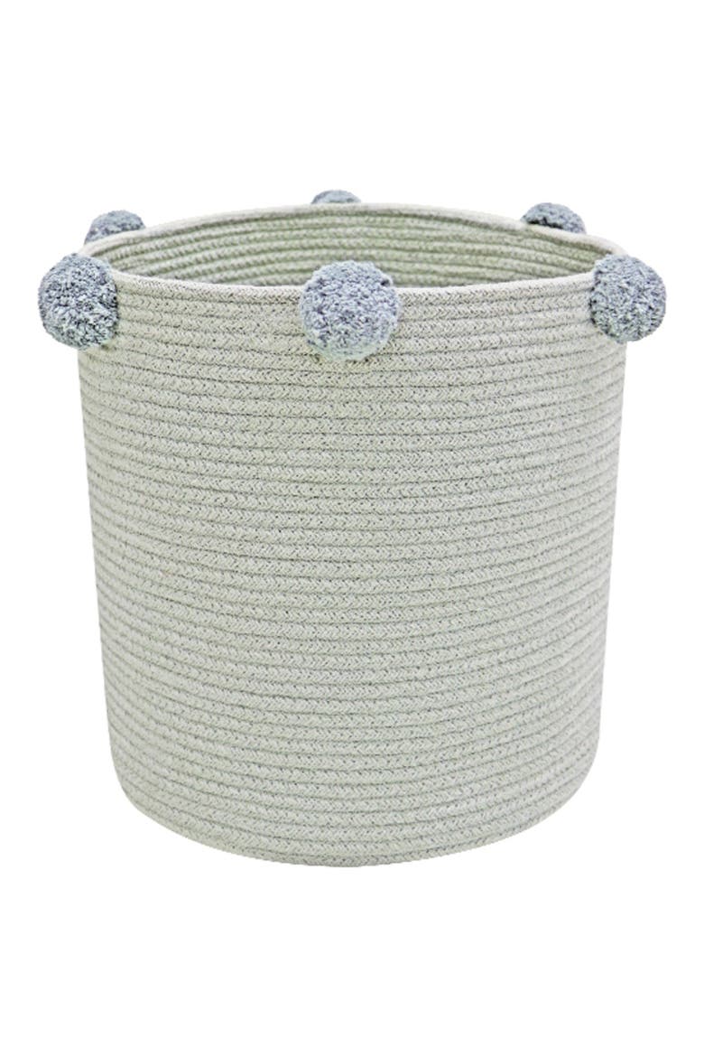 Pompom Basket, Main, color, BLUE SAGE
