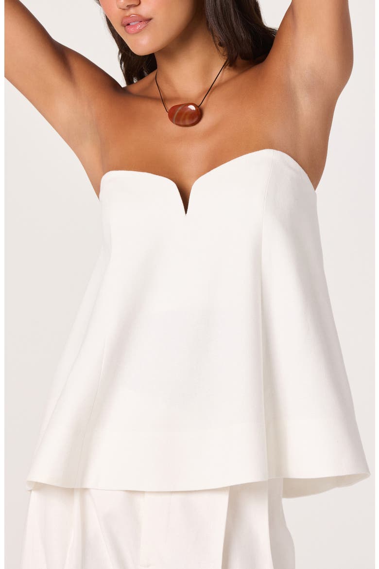 Talulla Strapless Top, Alternate, color, OFF WHITE