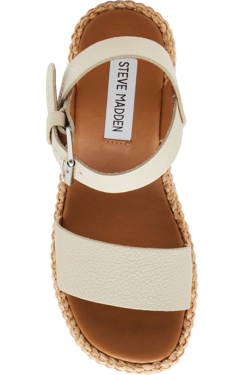 Steve Madden Sunset Platform Wedge Sandal, Alternate, color, Bone Leather