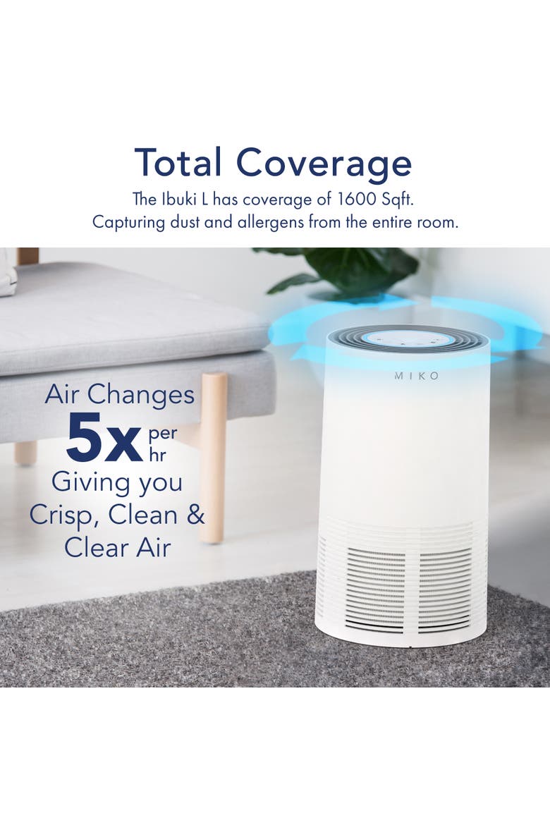 True HEPA Air Purifier with Smart Air Sensor - Covers up to 1600 Sq. Ft., Alternate, color, White