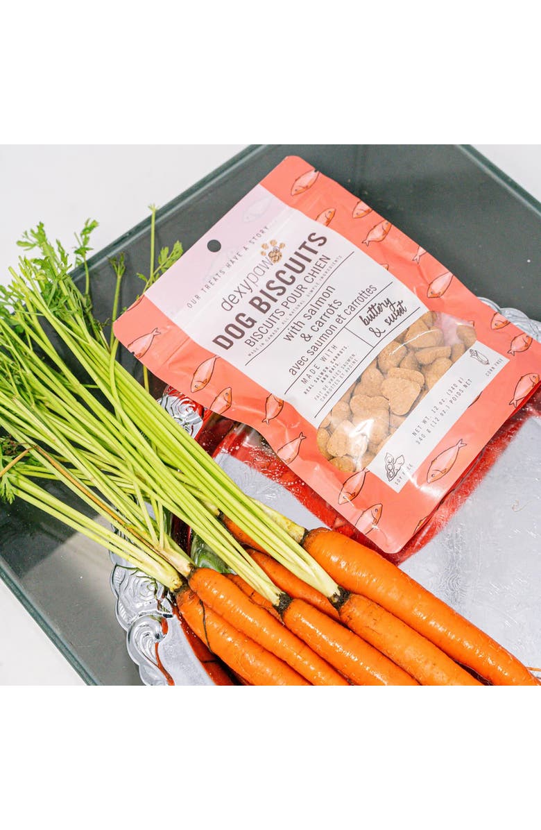 Dexypaws Salmon & Carrot Dog Biscuits 12Oz All Natural Pet Treats, Alternate, color, Brown