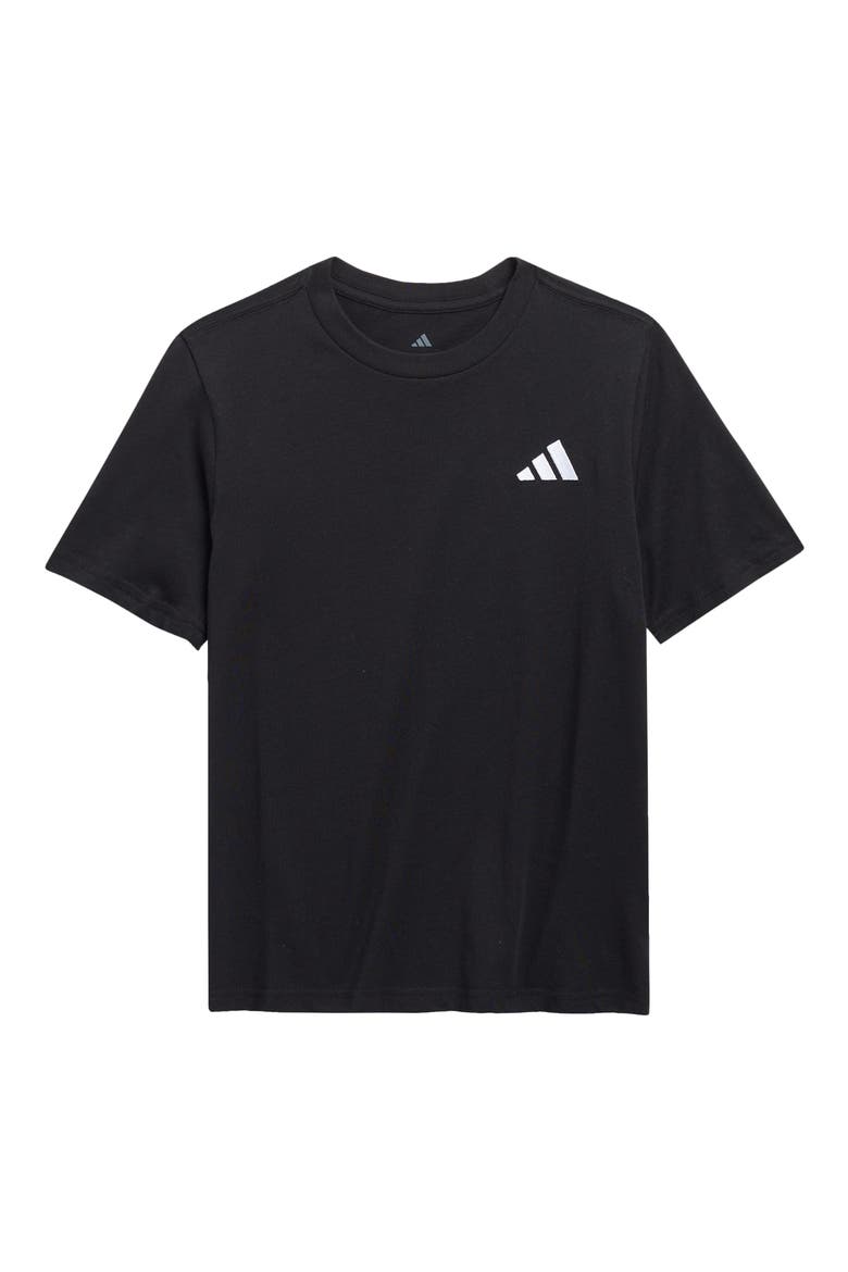 Kids' Embroidered Logo Cotton T-Shirt, Main, color, BLACK