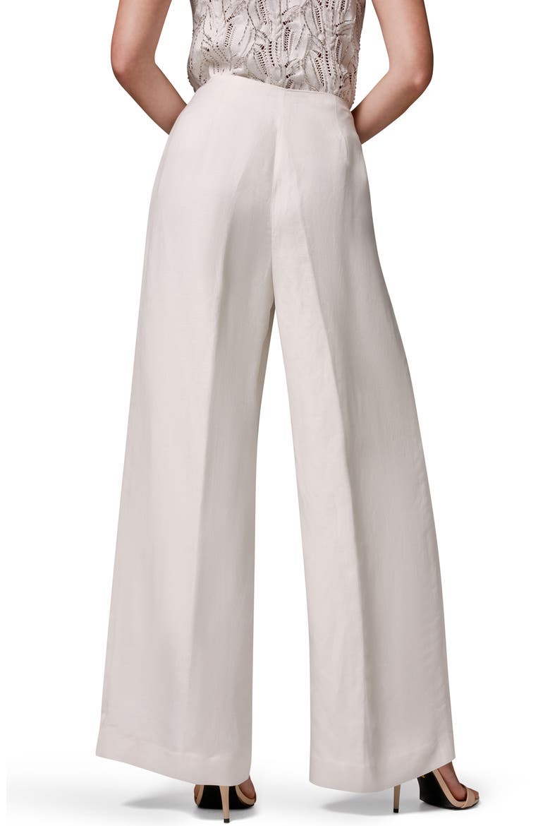 Pleated Wide Leg Pants, Alternate, color, CREAM