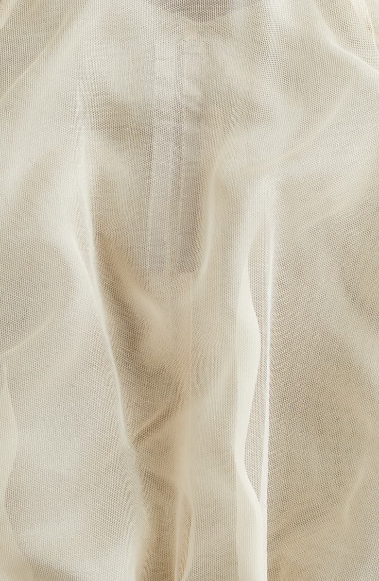 Rick Owens Dracucollar Crop Tulle Bomber Jacket, Alternate, color, Sand