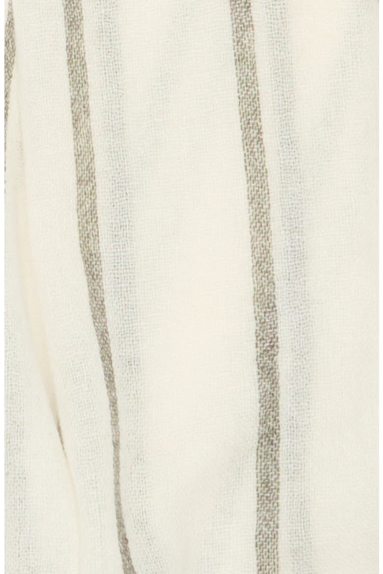 Stripe Cashmere Scarf, Alternate, color, IVORY- OLIVE COMBO