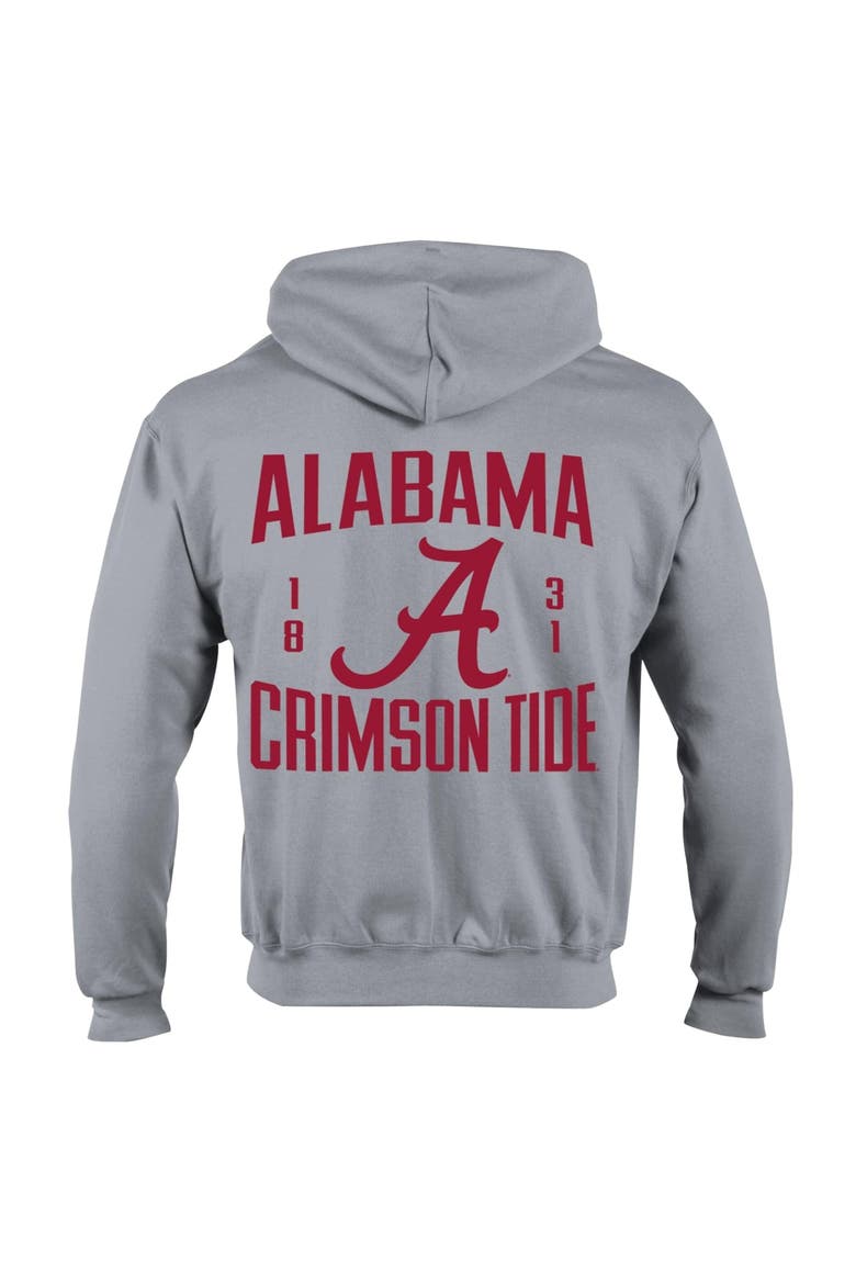 Men's Champion  Heather Gray Alabama Crimson Tide Varsity Powerblend Full-Zip Fleece Hoodie, Alternate, color, Heather Gray
