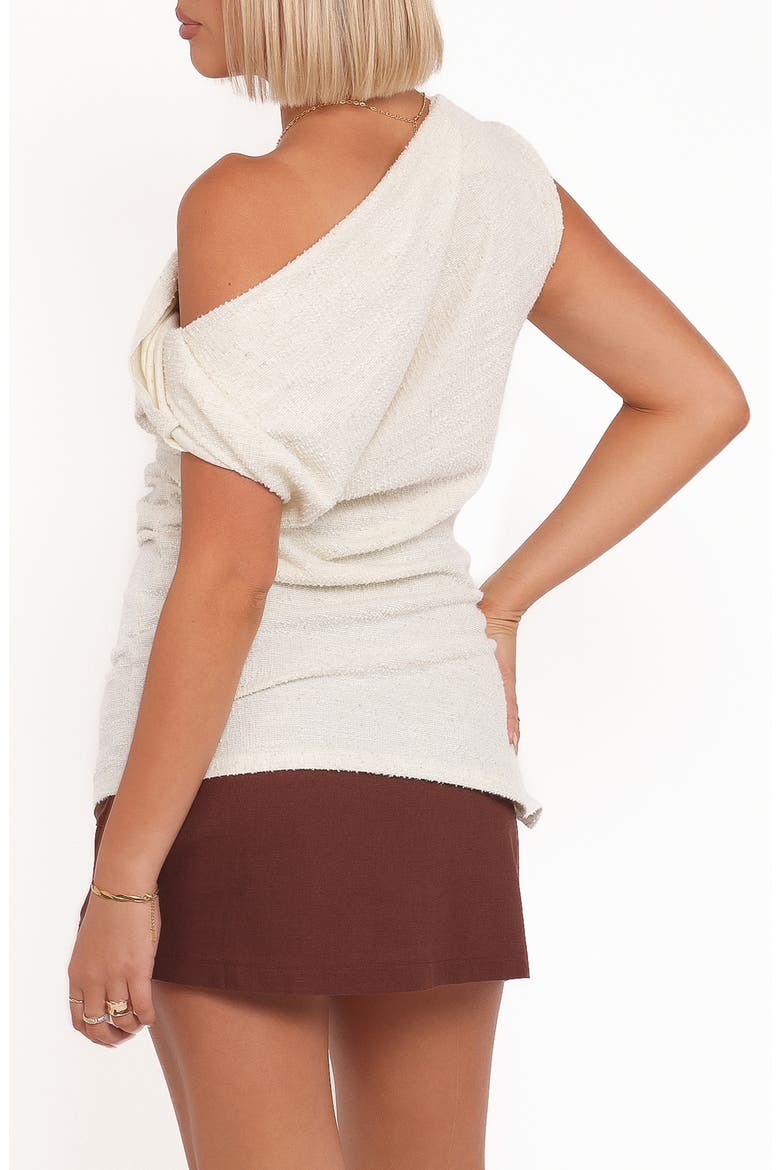 Selma One Shoulder Knit Top, Alternate, color, CREAM