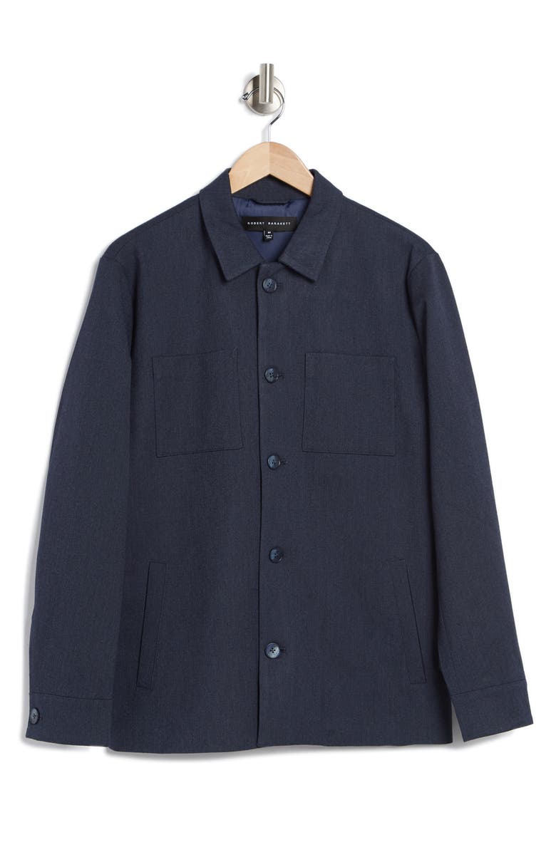 Robert Barakett Corsa Herringbone Shirt Jacket, Alternate, color, Navy