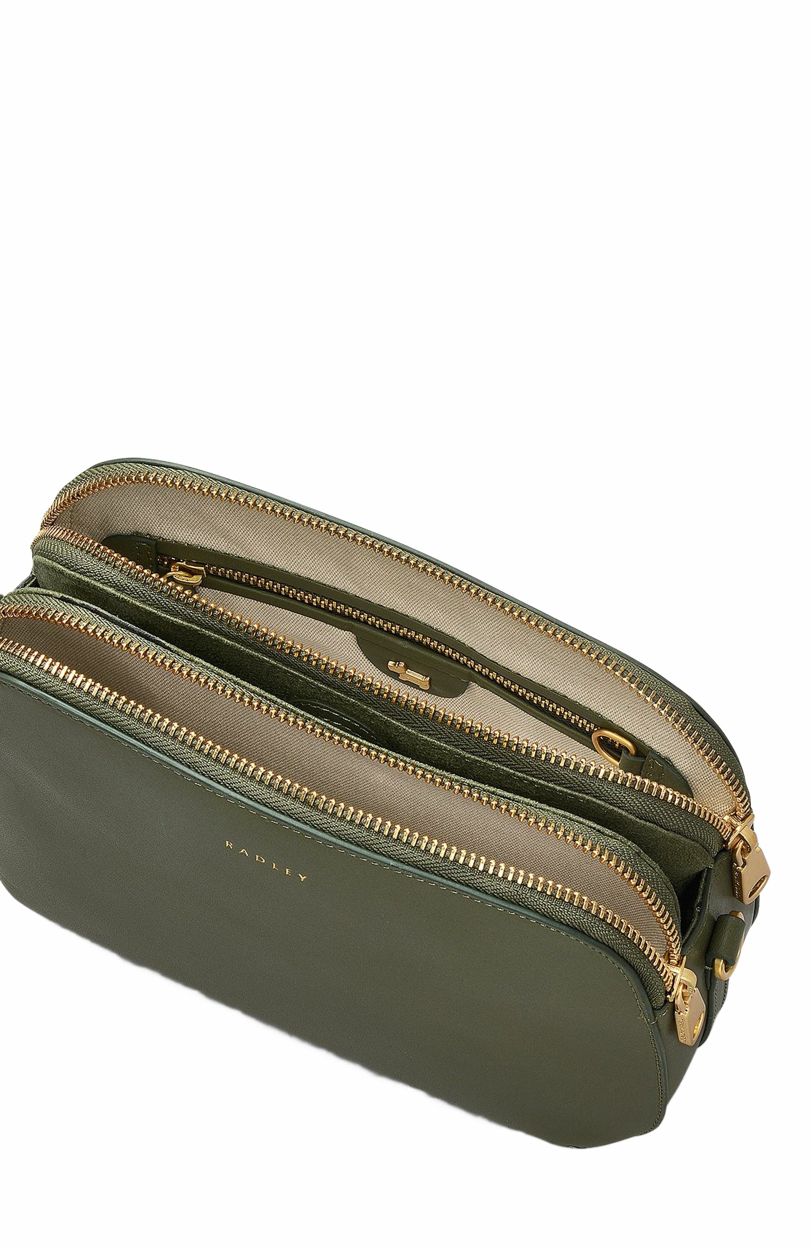 Radley Dukes Place Medium Ziptop Crossbody Bag, Alternate, color, Dark Olive