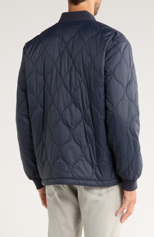 14th & Union Quilted Bomber Jacket In Blue