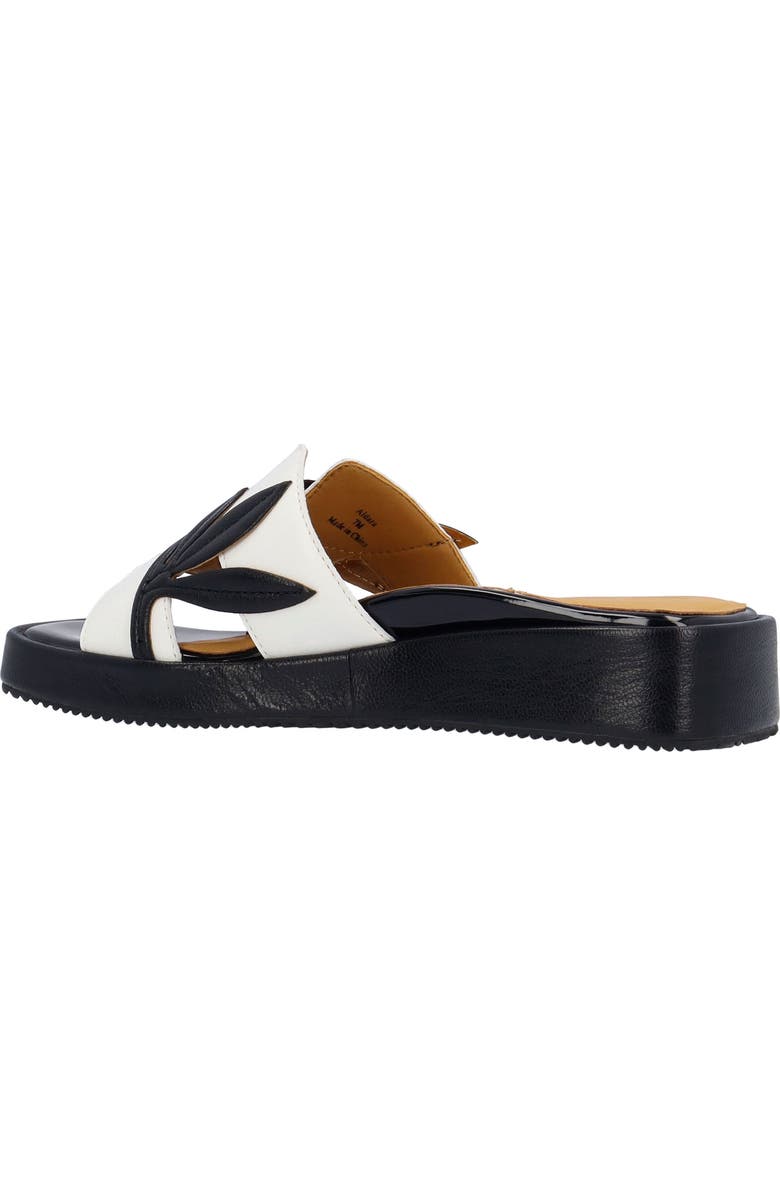 L'Amour des Pieds Aldara Slide Sandal, Alternate, color, White/ Black