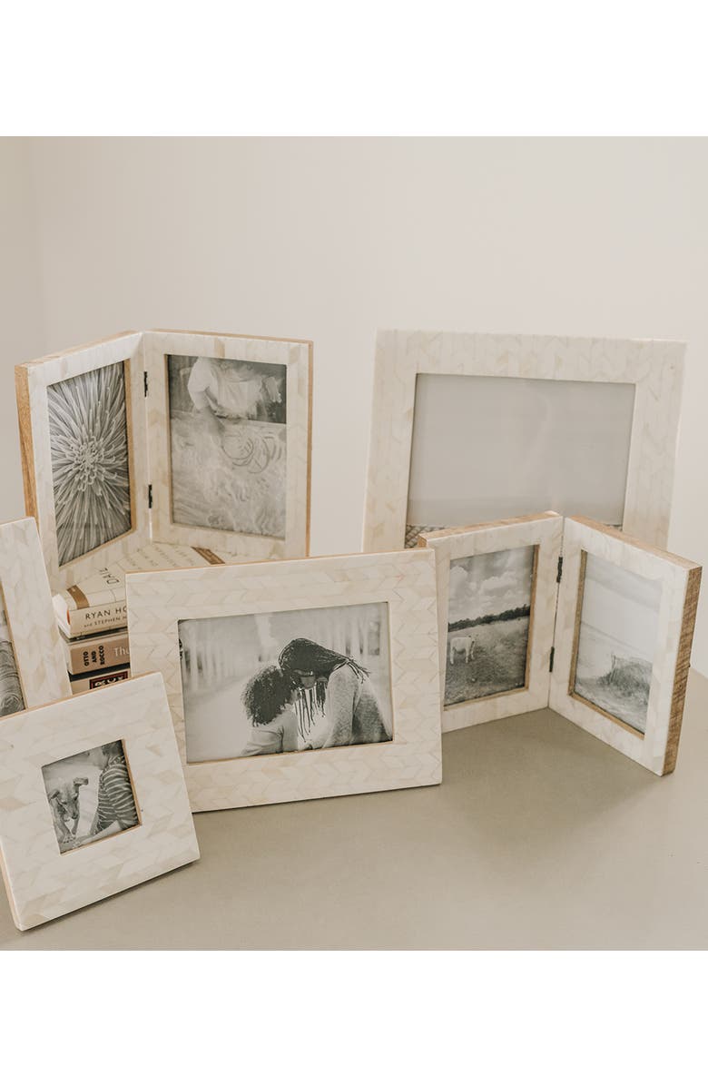 Matr Boomie Artemis Picture Frame - Carved Bone, Alternate, color, White - 5X7 (2)