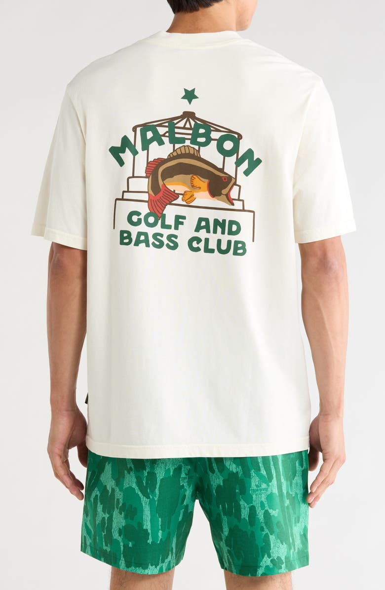 MALBON Vista Bass Cotton Graphic T-Shirt, Alternate, color, Ivory