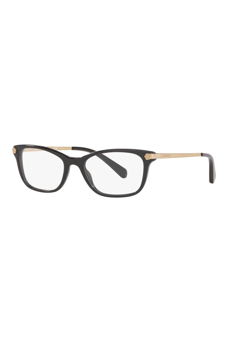 51mm Rectangle optical glasses, Alternate, color, BLACK