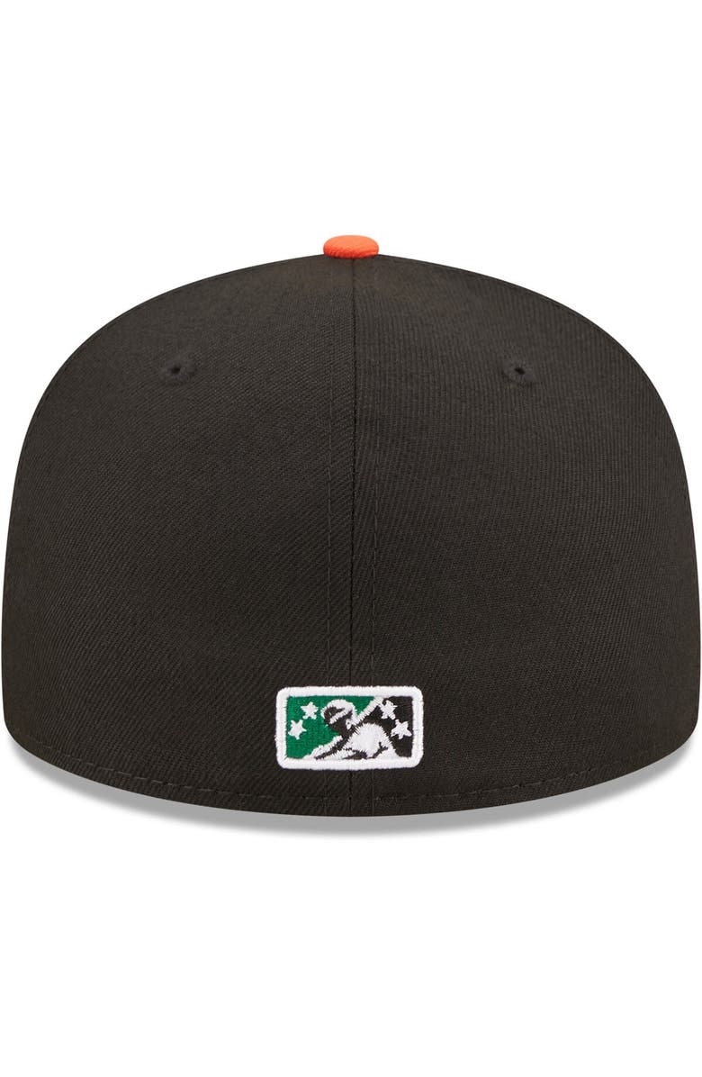 New Era Men's New Era Black Down East Wood Ducks Authentic Collection 59FIFTY Fitted Hat, Alternate, color,