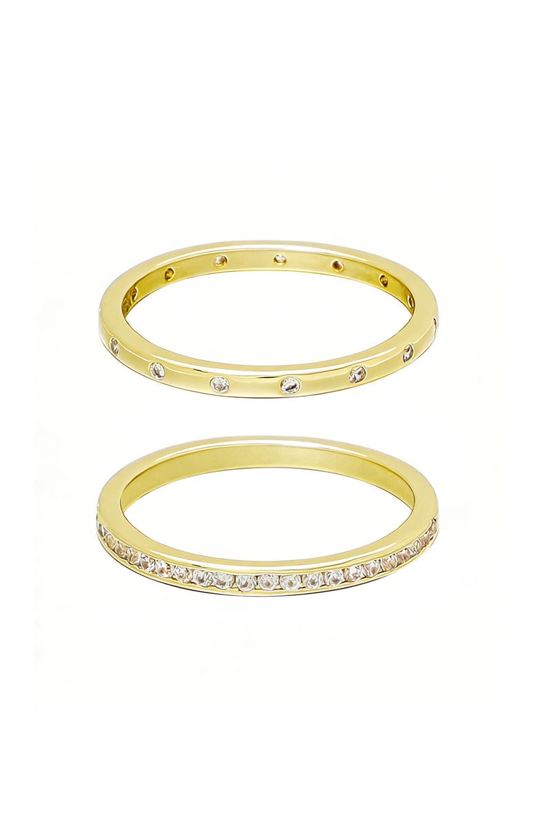 Adornia Set of 2 Cubic Zirconia Eternity Bands, Main, color, 