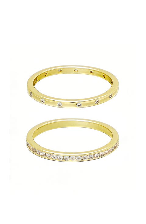 Set of 2 Cubic Zirconia Eternity Bands