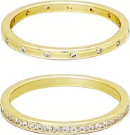 Adornia Set of 2 Cubic Zirconia Eternity Bands