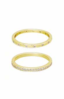 Adornia Set of 2 Cubic Zirconia Eternity Bands
