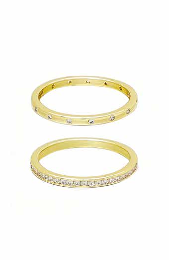 Set of 2 Cubic Zirconia Eternity Bands