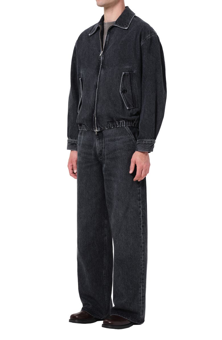 AGOLDE Torres Zip Denim Jacket, Alternate, color, Brampton W/ Black