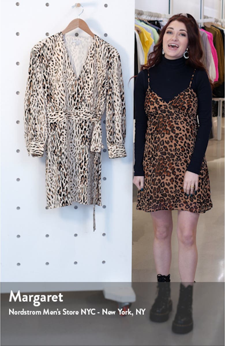 Jaide Long Sleeve Wrap Minidress, sales video thumbnail