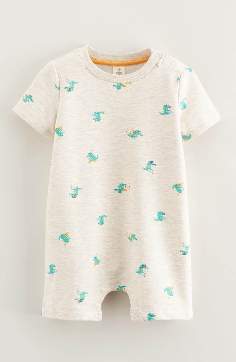 Tucker + Tate Graphic Romper, Main, color, Beige Heather Motor Crocs