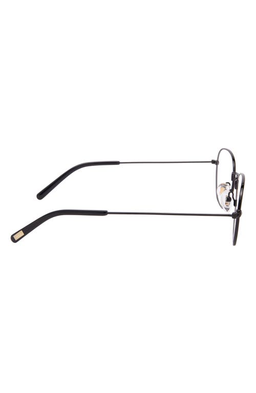Diff 46mm Round Blue Light Filtering Glasses In Black
