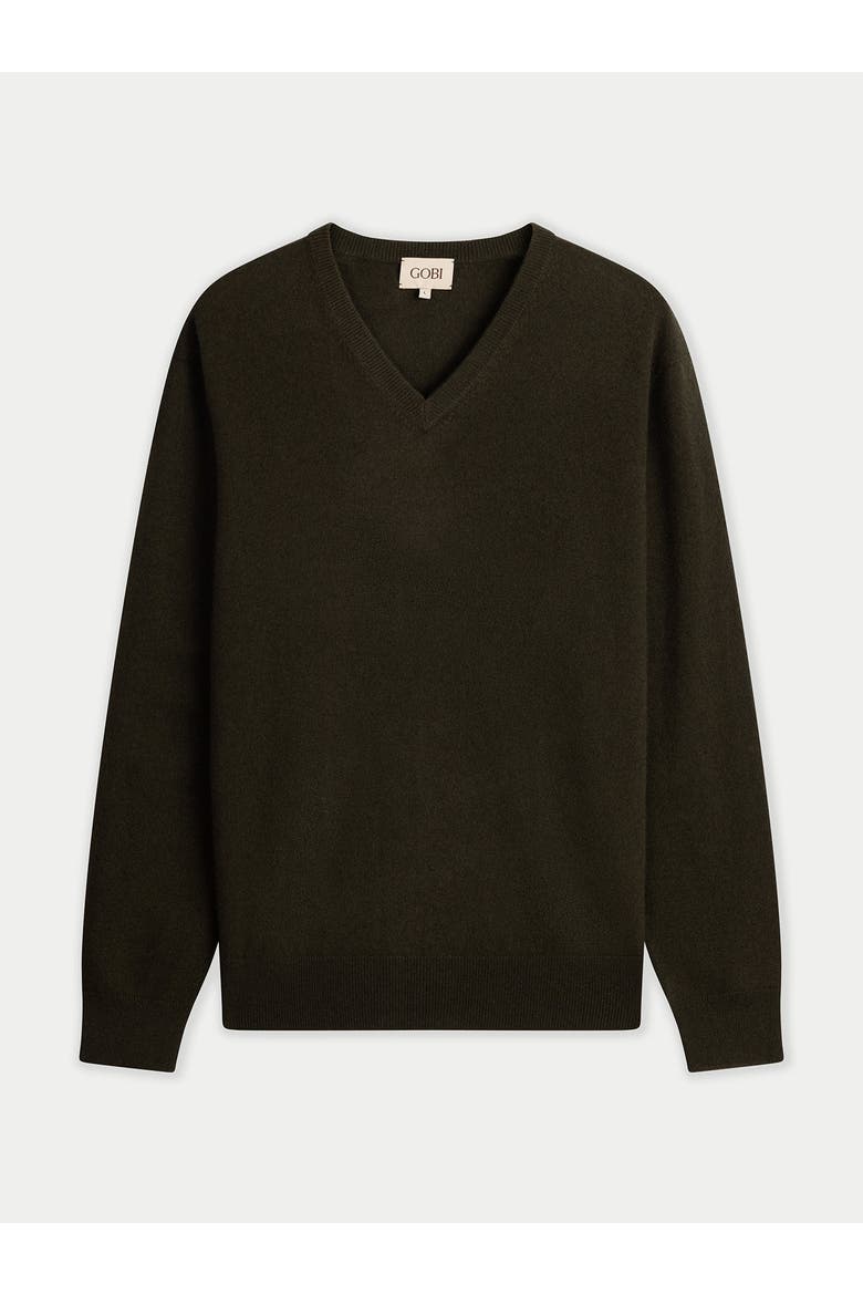 Timeless V-Neck Cashmere Sweater, Main, color, avocado