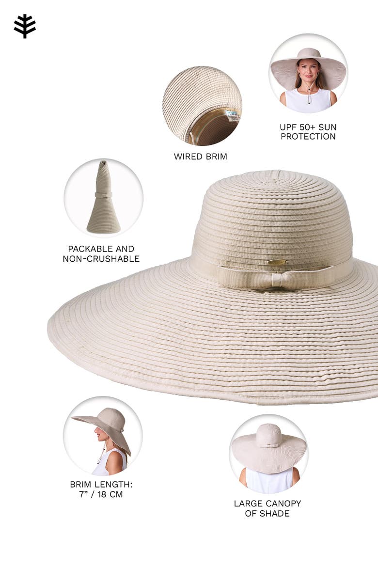 Women's Shelby Ultra Wide Sun Hat, UPF 50+ Sun Protection, Alternate, color, Tan