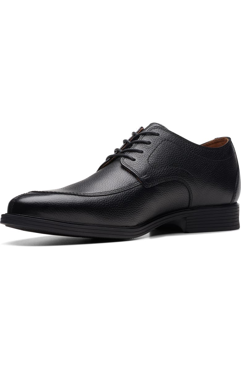 Clarks<sup>®</sup> Whiddon Pebbled Leather Derby, Alternate, color, Black Tumbled