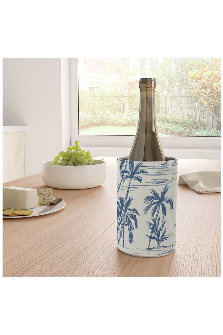 Beach Pattern Stainless Steel Wine Chiller, Alternate, color, CREAM