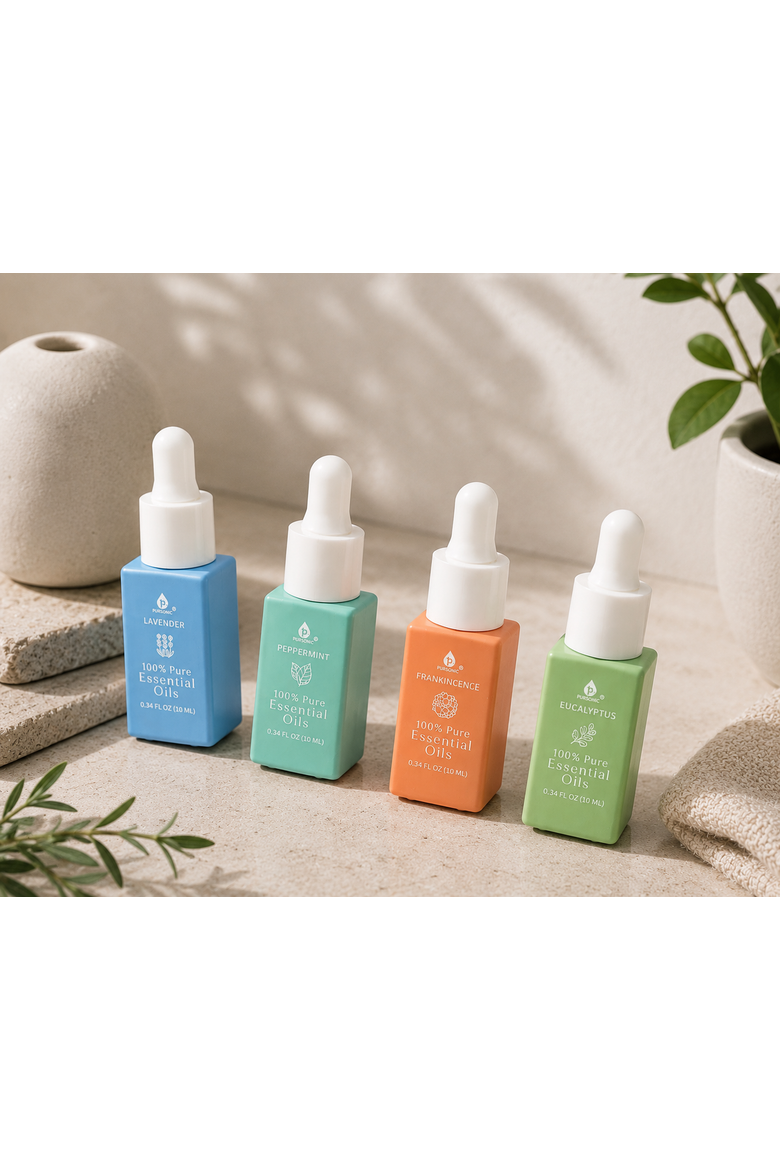 100% Pure Natural Essence Essential Oils 4 Pack, Alternate, color, Multicolor