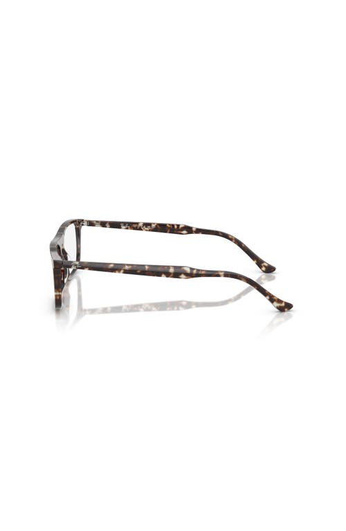 Ray Ban Ray-ban 55mm Rectangle Optical Glasses In Brown