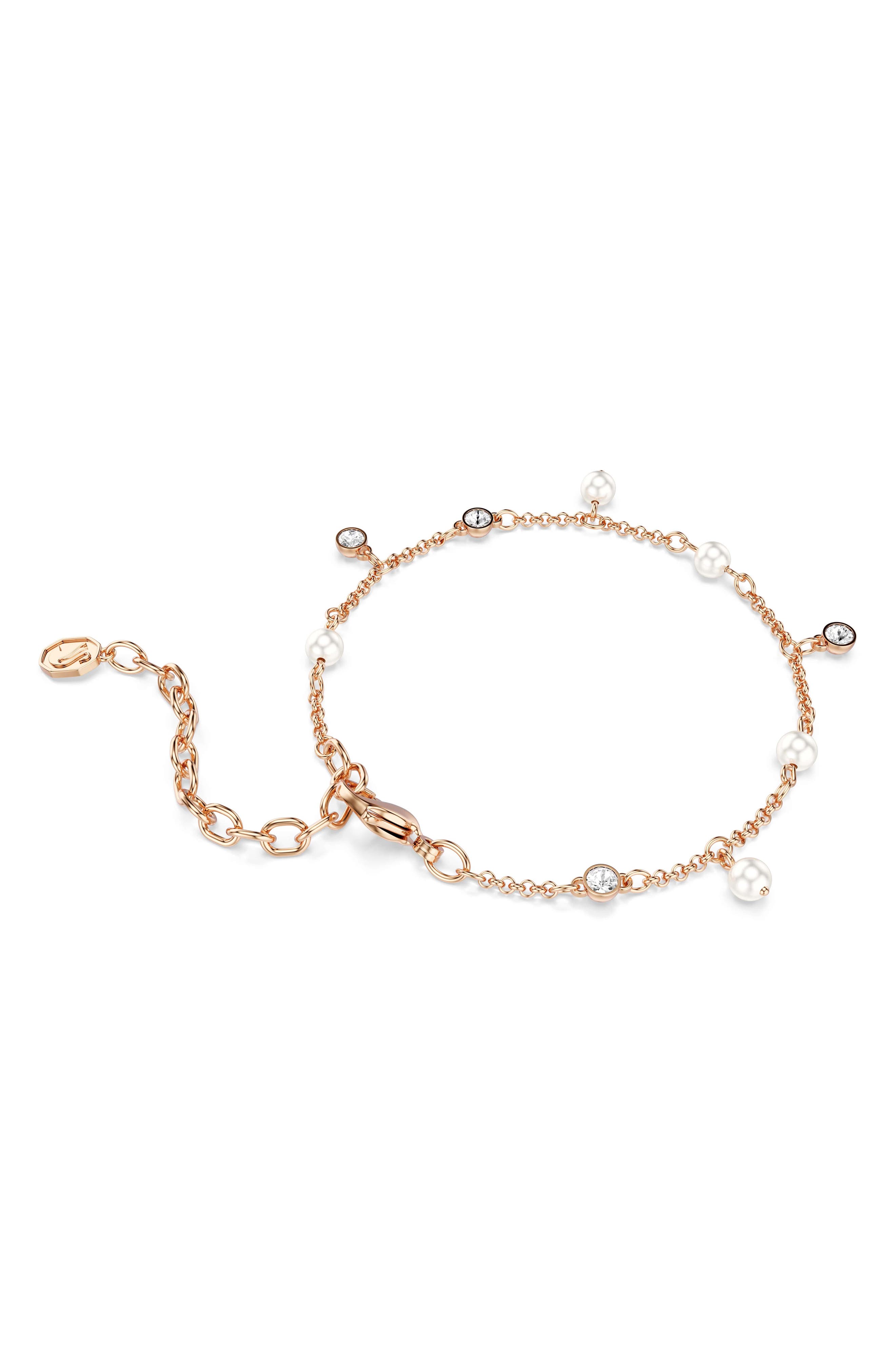 Swarovski Imber Crystal & Imitation Pearl Strand Bracelet (Women ...