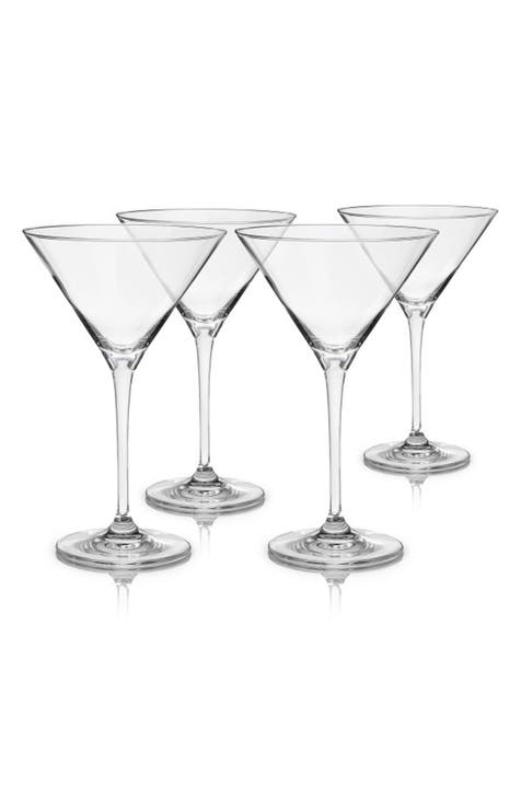 Reserve Milo Set of 4 Crystal Martini Glasses